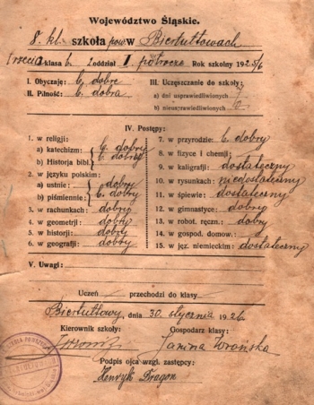 45_Świadectwo z 1926r.