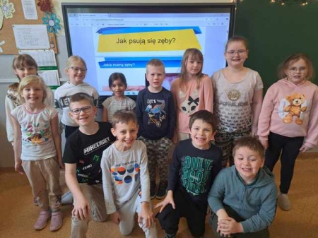 Uczniowie klasy 1c dbają o swe zdrowie