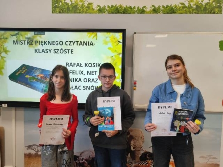 Międzyszkolny konkurs ''Mistrz pięknego czytania'' dla klas 6