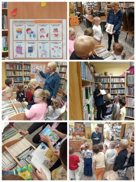Liski z PP nr 2 w Radlinie poznają bibliotekę