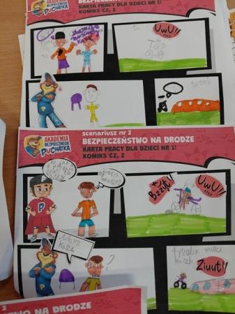 Uczniowie klasy 3c rozmawiali o bezpieczeństwie na drodze