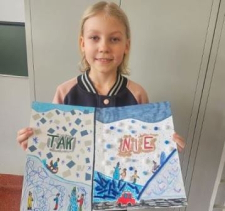 Konkurs plastyczny pod hasłem ''Bezpieczne ferie '' został rozstrzygnięty! 